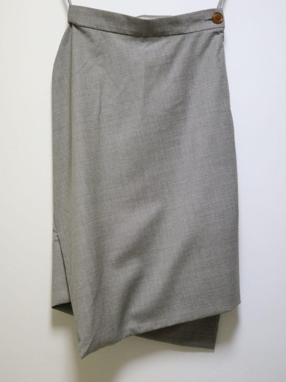 Vivienne Westwood Light Grey Asymmetrical Wrap Skirt